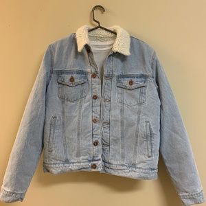 Sherpa-lined Denim Jacket